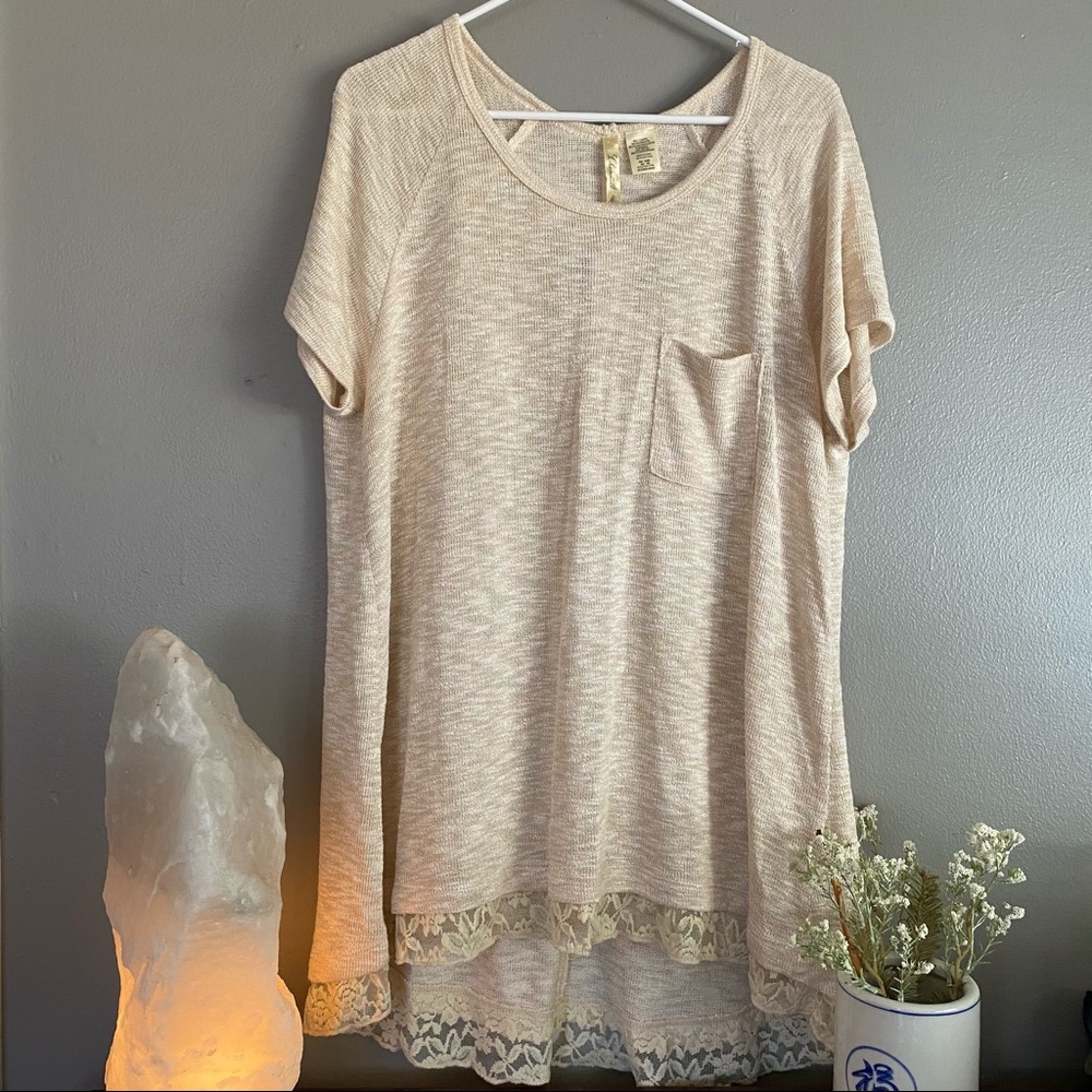 NWT Chenault Oatmeal Missy Top